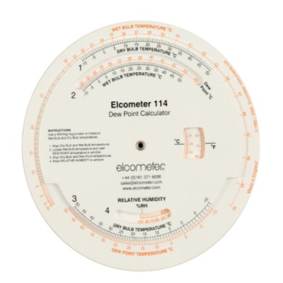 Elcometer 114 露點計算盤